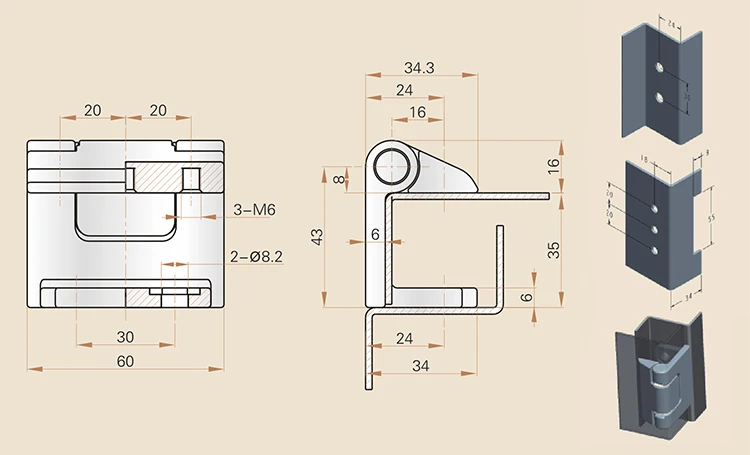 Nueva Energía Vehículos Gabinete Y Puerta De Bisagras Para Puerta
