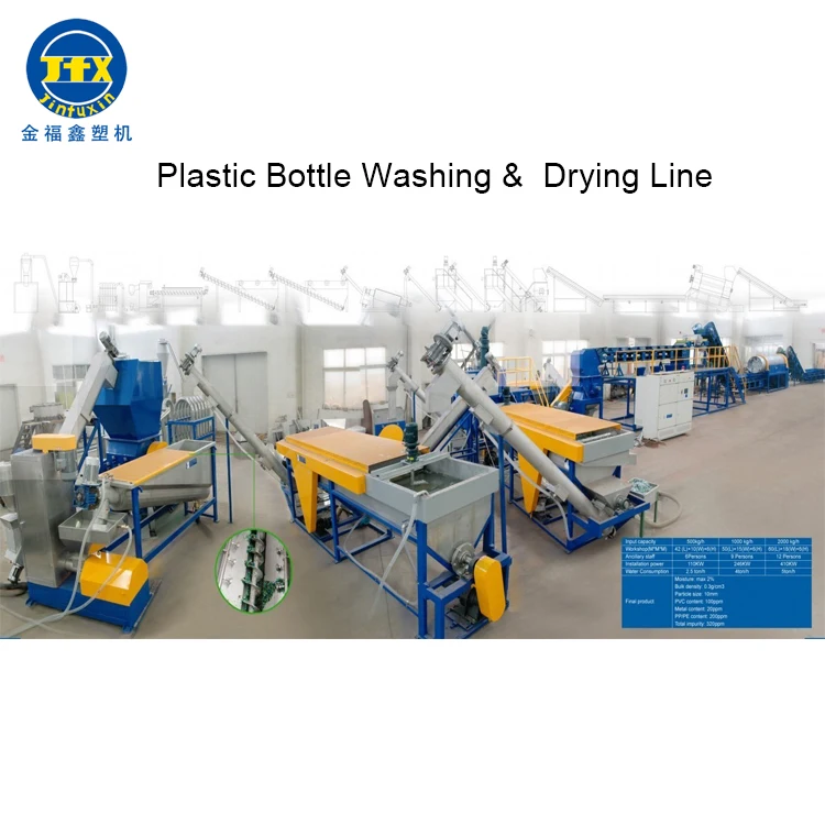 Pet Polypropylene Flake Crushing Washing Drying Recycling Pe Pp Film