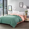 All season white elegant bedroom sets satin reversible bi-color comforter