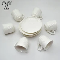 

12pcs fine royal porcelain classical white clear turkish tea cup sets