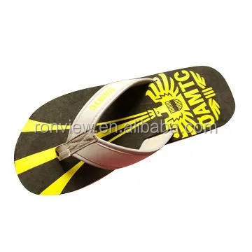 New design men textile cotton fabric flip flop