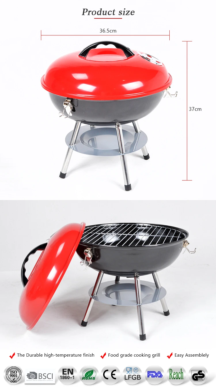 Keyo 14/18/22 Inch Barbeque Bbqgrills Outdoor Barbecue Metal Steel ...