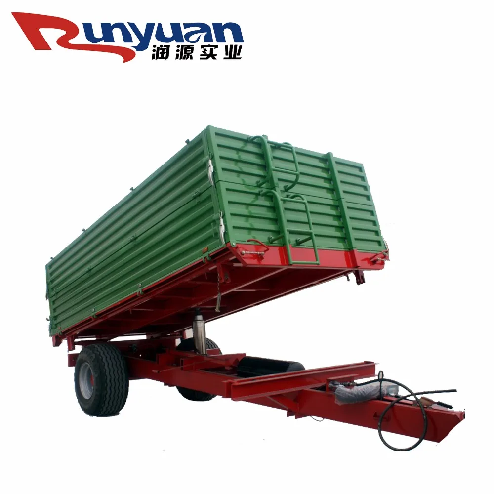 
Agricultural 2 ton trailer/ 5 ton trailer 2 wheel atv farm tractor three-point suspension tipper trailer good prices for sale 