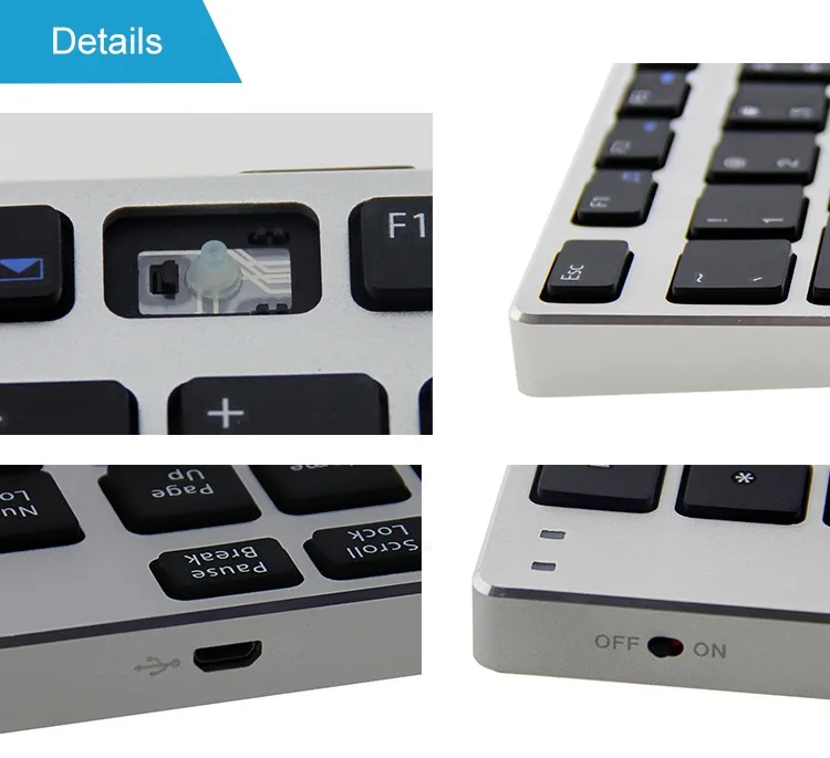 Aluminum Oem Magic Refiner Wireless Bcm20730 Bluetooth German Keyboard