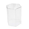 Modern Clear Acrylic Hexagon Side Table Lucite Vase Display Table Acrylic Tables