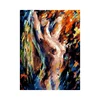 2019 New Design Dimly visible nude women oil abstract Decorative hanging Painting by numbers Diy Digital Oil Painting with Frame
