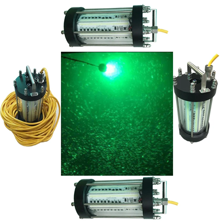 Ac 220 600w Led Underwater Squid Night Lure Submersible Green Fishing