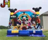 Custom 0.55mm PVC Tarpaulin Cartoon Theme Inflatable Mickey Bouncer For Kids