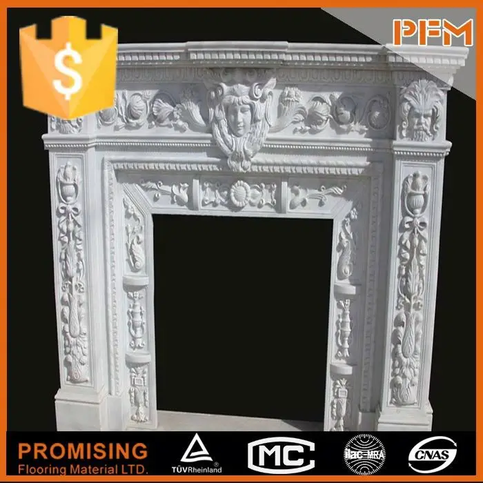 Fashionable design marble antique stone fireplace surround mantel
