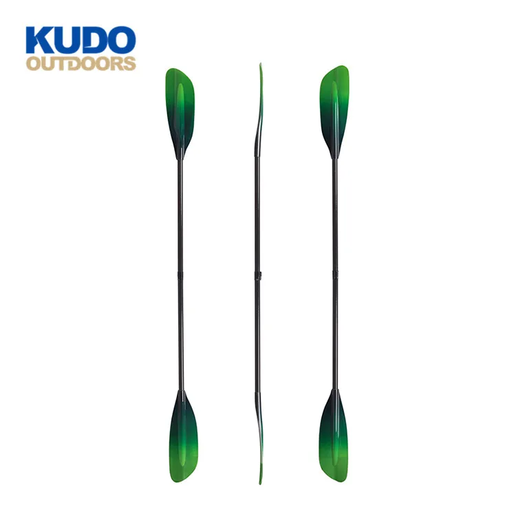 

KUDO OUTDOORS top selling super light green premium fiberglass kayak paddle, Black