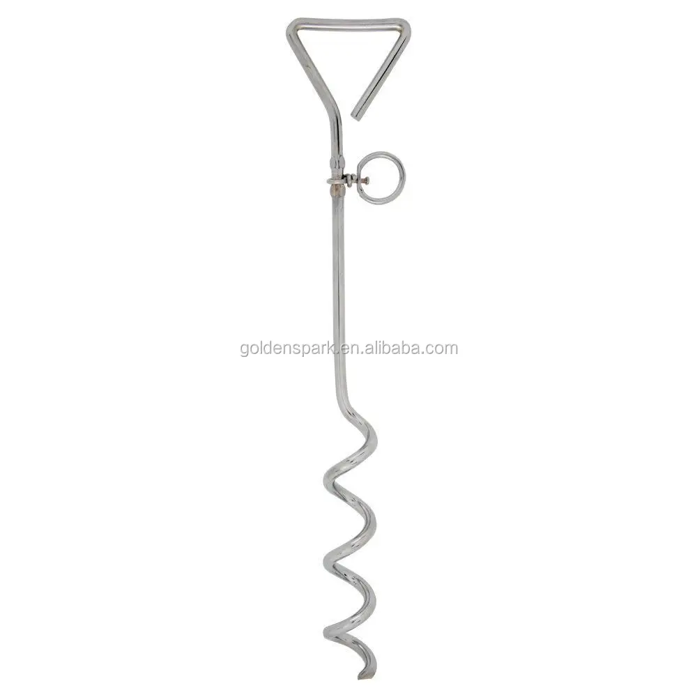 Metal Screwin Dog Lead Stake Screwin Ground Anchor For Dog Leads