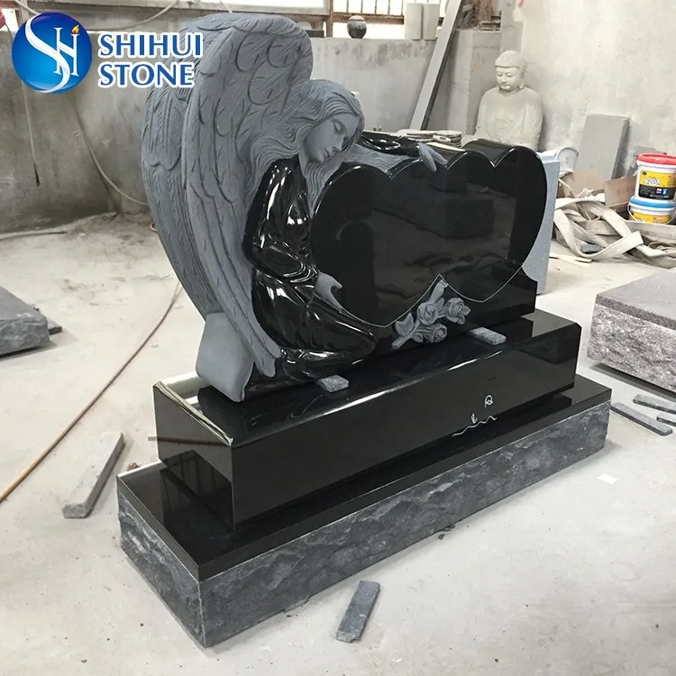 Custom Made Angel Granite Large Headstone With Wings Buy