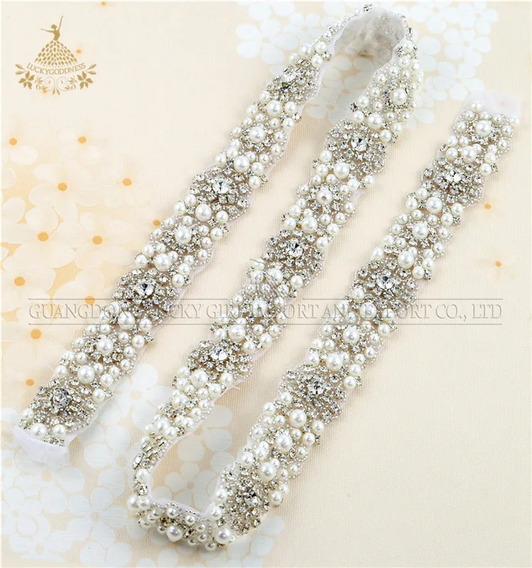 

Rhinestones Crystal Dress Accessories Applique silver Motif Crystals For Bridal Garter Wedding sashes