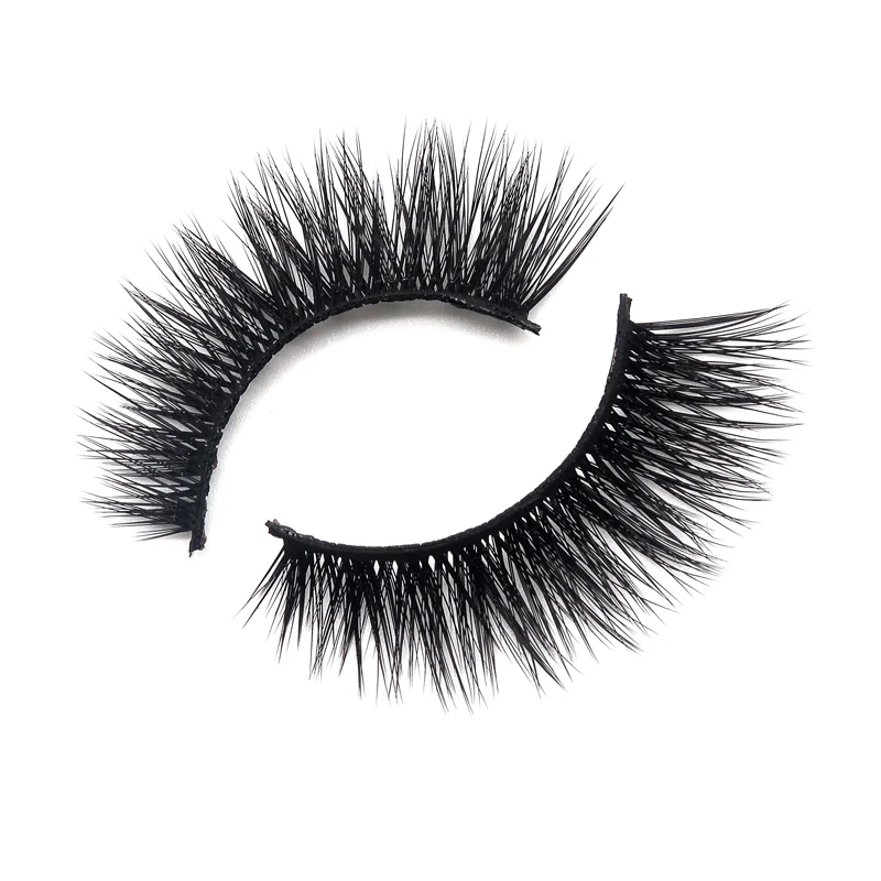 

Worldbeauty professional manufacturer wholesale 3D faux mink silk strip lashes with private label, Black