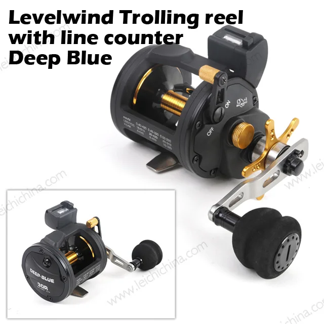 3+1bb Levelwind Fishing Trolling Reel With Line Counter Buy Trolling