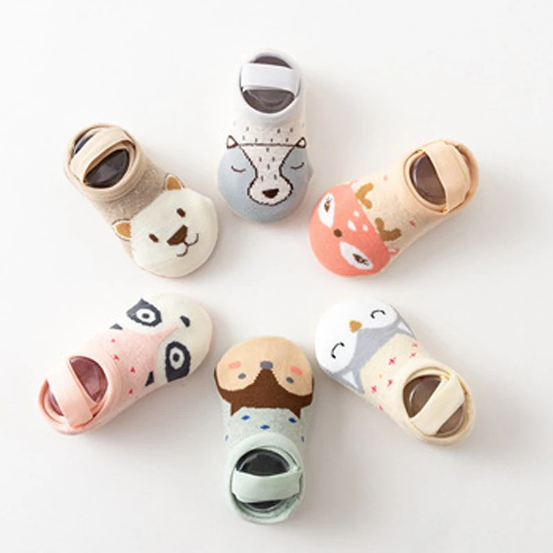 

Wholesale cute cotton fuzzy cartoon indoor wear anti slip socks, As pictuers