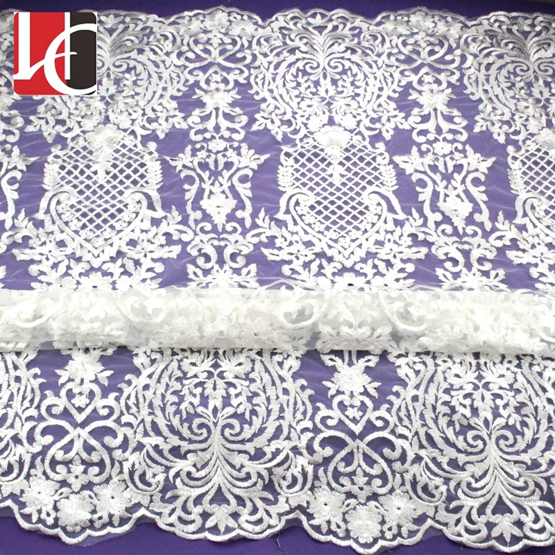 

HC-2632 Hechun 2017 New design best popular Lace Fabric for Wholesale, Beige;white;black