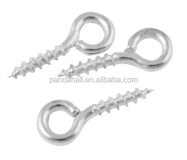 

10000pcs Sliver Tone Iron Screw Eye Hook Pins Jewelry Findings