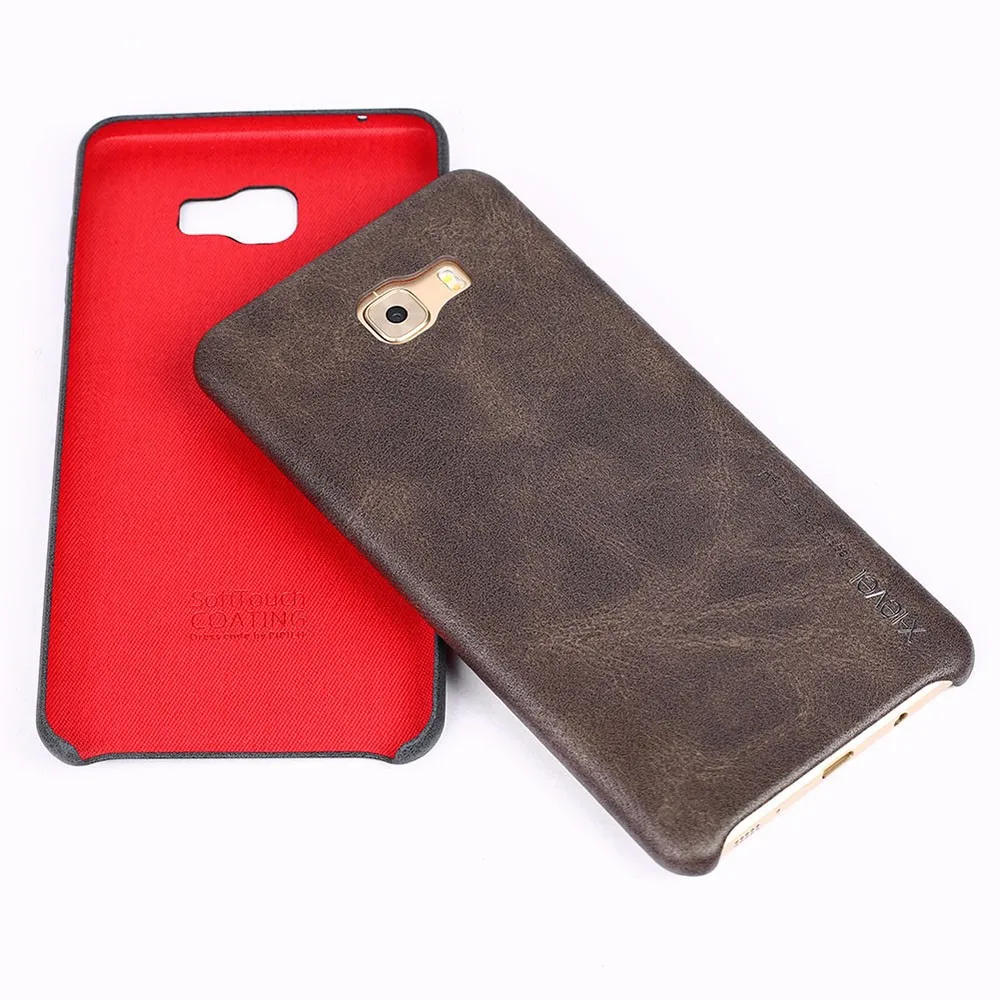 

X-Level Wholesale Luxury Vintage leather Phone cases For Samsung Galaxy C9 C9 Pro Back Cover, Black;light golden;dark coffee