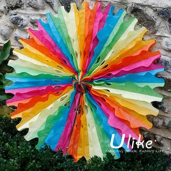 Decorate Your Own Paper Fansrainbow Paper Honeycomb Fan Tissue Paper Rainbow Paper Fan Wedding Decoration China Wholesale Produc Buy China Wholesale