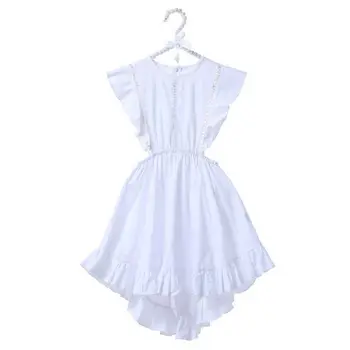 plain white flower girl dress