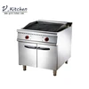 Free standing commercial restaurant range stainless steel 900 series electric barbecue on cabinet lava rock grill