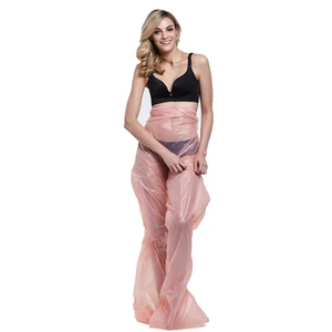 disposable PE women sweat suit sauna coverall
