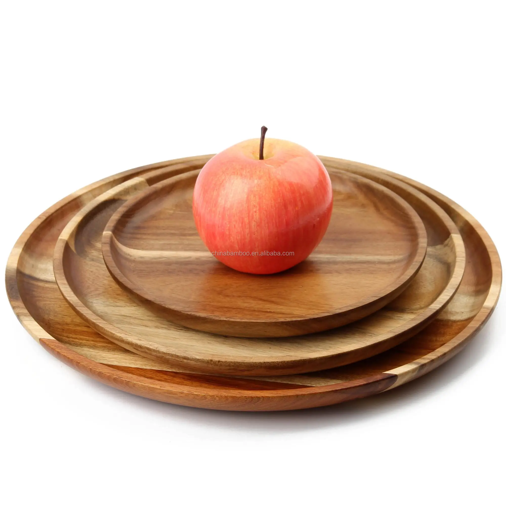 Wholesale Round Acacia Wood Charger Plate For Dinner Serving Buy Wood