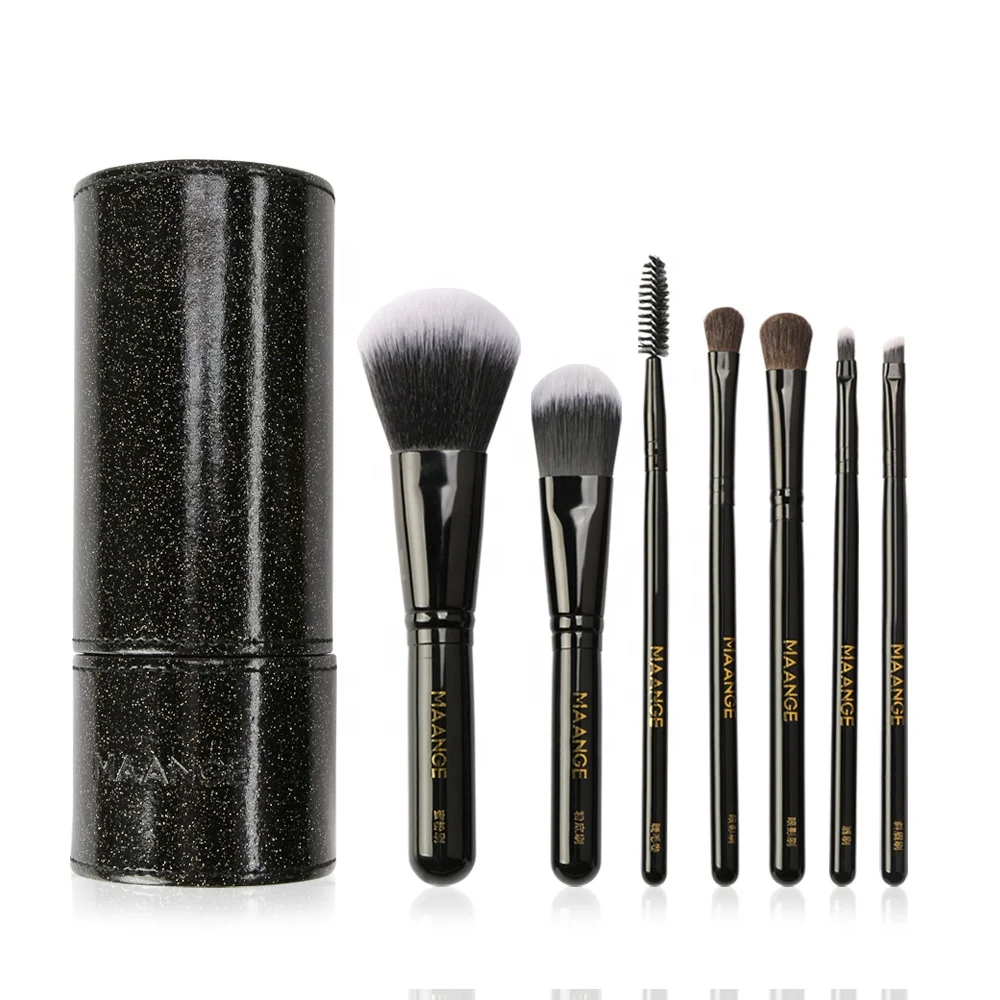 

7 pcs/set with brush bucket black makeup brush
