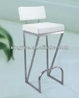 Modern Bar Chair Furniture Counter Stool Home Goods High Chair ... - Modern barstool furniture home goods bar chair brushed stainless steel  counter stools white leather kitchen high