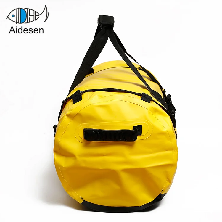 Custom Cheap Fashion Yellow Pvc Travel Duffel Bag Waterproof Sports