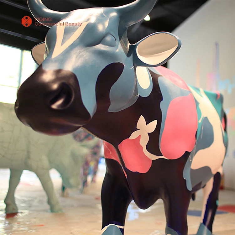 plastic cow statue