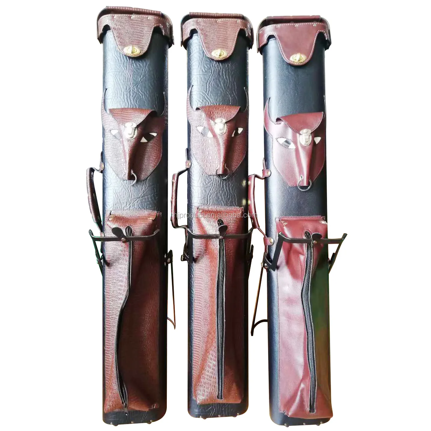 2x4 Leather Pool Cue Case 2b4s Billiard Cue Stick Carry Case With Metal