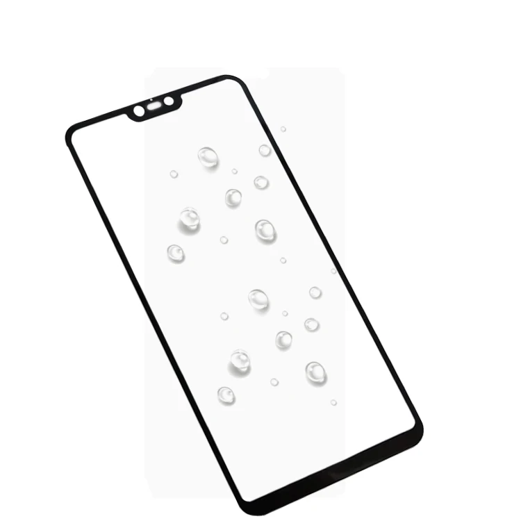 

Full Glue Silk Print Black White Tempered Glass Screen Protector for Xiaomi 8 Lite