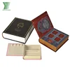 Antique Luxury Custom Camel Paper Book Shape Gift Package Jewelry Safe Box