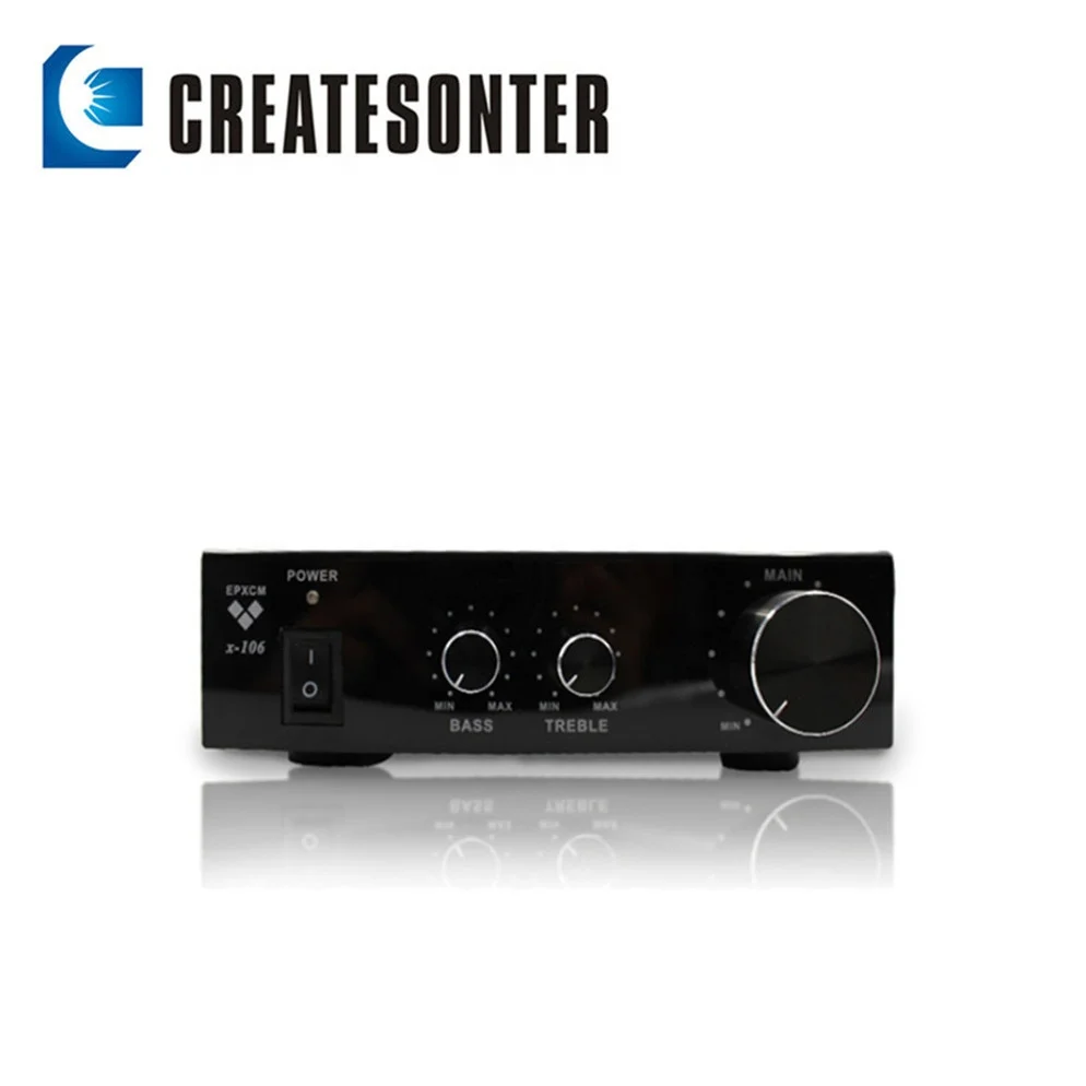

High quality 2*35w power machine professional audio power amplifier 12v DC, Black