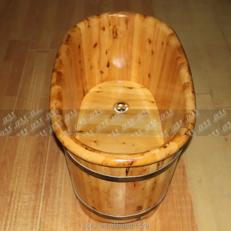 
Chinese small deep wooden bathtub for child baby health 