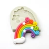 2019 New Large Rainbow Cloud Stars Fondant Cake Border Decoration Silicone Mold Dry Pace Chocolate Cookies Baking Tool