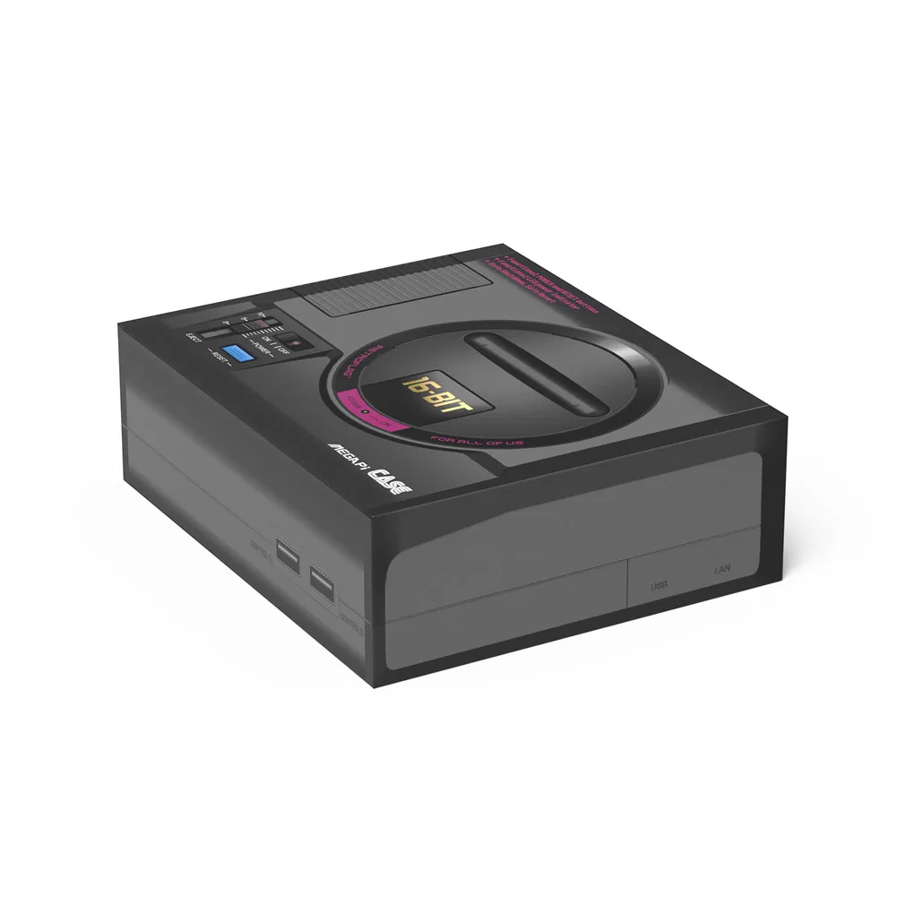 

MEGAPICASE Raspberry Pi MD 16 Bit Retro Games Case SEGA Video Consoles with Classic USB wired Gamepad Controller