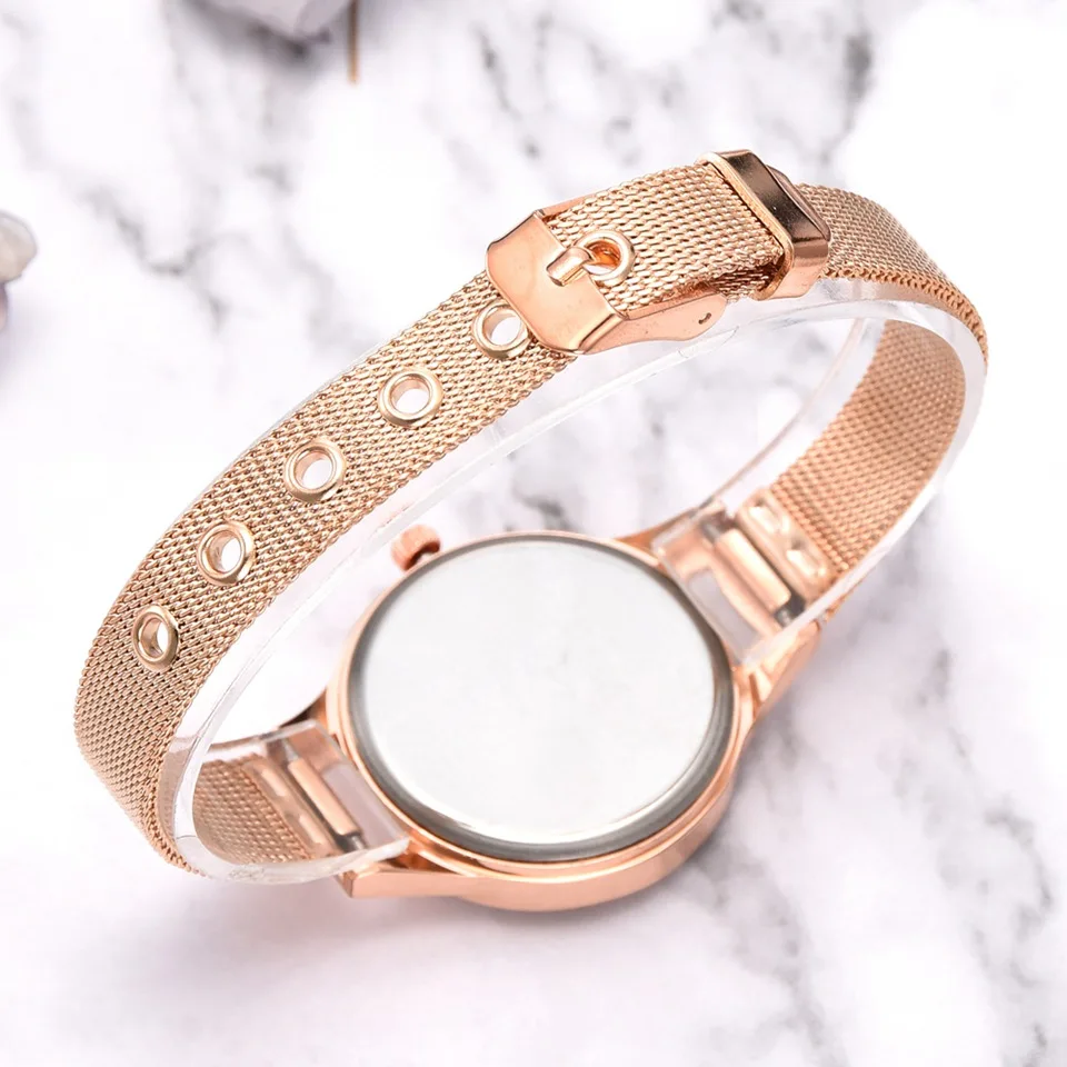 
Women Wrist Watch Luxury Ladies Dress Bracelet Quartz Watches For Women Simple Rose Gold Creative 2018 Gift Relogio Feminino 