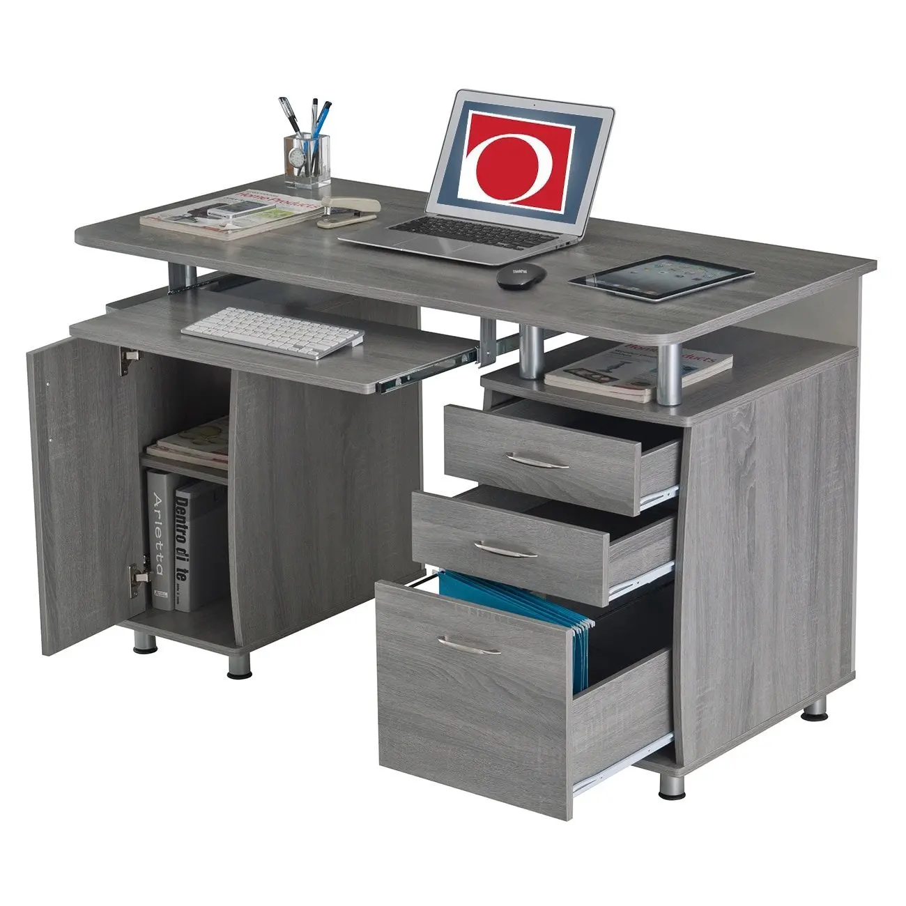 Buy Multifunctional Office Desk with File Cabinet, Ideal ...