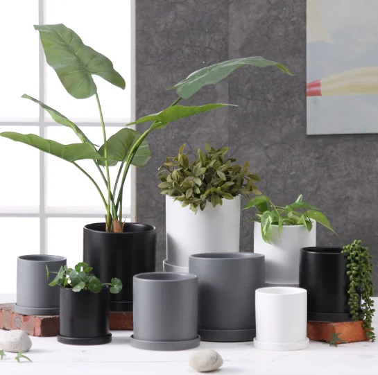 Ceramic Matte Flowerpot Plant Pot