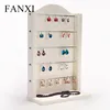 FANXI Custom Functional Rectangle Earrings Ring Display Shelf Stand Board Black Velvet Beige Linen Jewelry Display Shelf