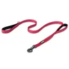 Comfort double handle reflective dog leashes with metal hook