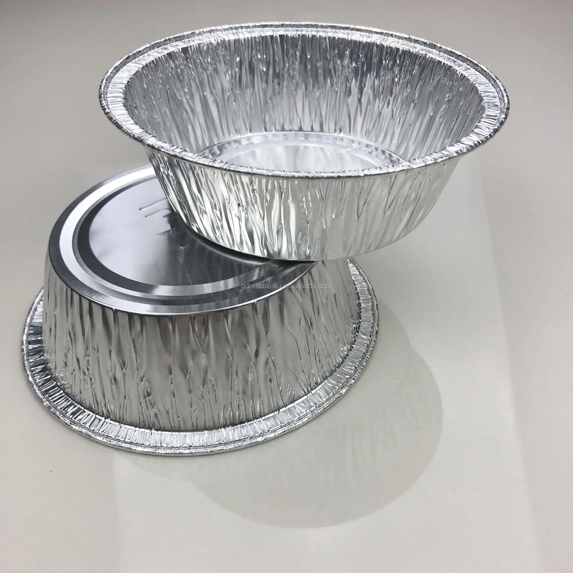 Heavy Duty Durable Round 8.5 Inch 650ml Takeout Disposable Aluminum