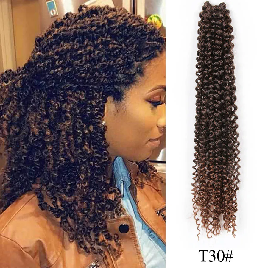 

Alileader 18 Inch Long Bohemian Braids for Passion Twist Crochet Braiding Hair, 1b#, 2#, t27#, t30#