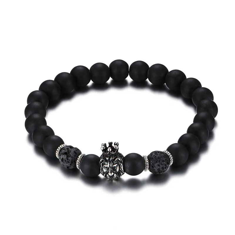 

Best sellers charm bracelet with crown lion head bead bracelet bracelet men, Just as the picture shows