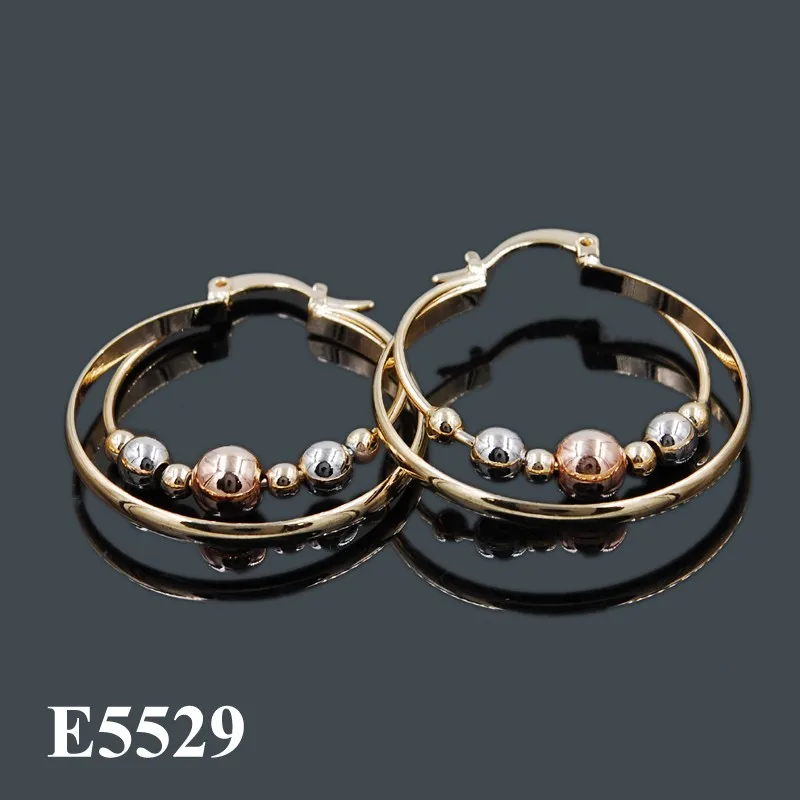 

New Products 2015 Indian Imitation Jewellery Fashion Gold Plated Earrings, Champagne,silver,rose gold