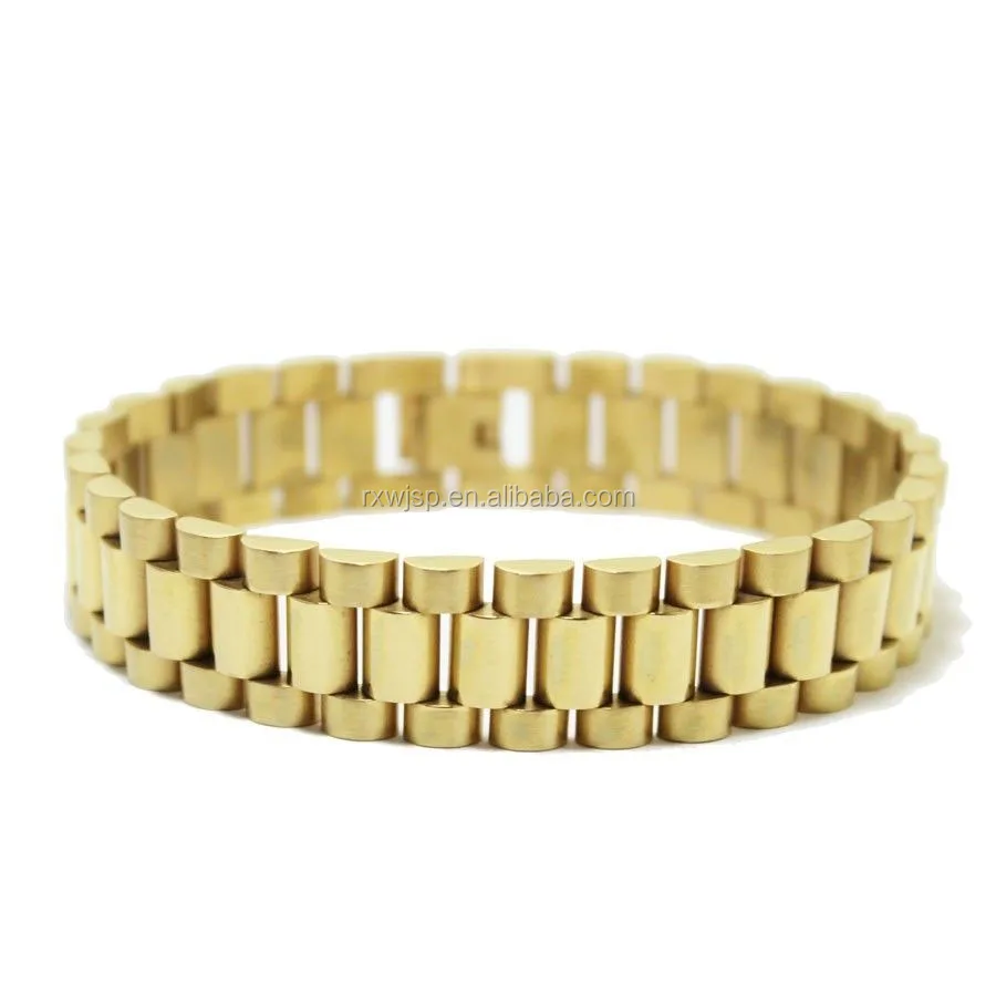 7 5 9 Men S Stainless Steel 10mm 15mm Gold Plated Watch Band 7 5 9 Men S Stainless Steel 10mm 15mm Gold Plated Watch Band Link Chain Bracelet Jewelry Fashion
