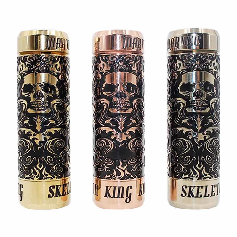 

Marvec Skeleton King Kong Mechanical Vape MOD for Electronic Cigarette 510 Thread Vape MOD 18650 Battery Cartridge Vape OEM, Tibetan silver;brass;rose gold